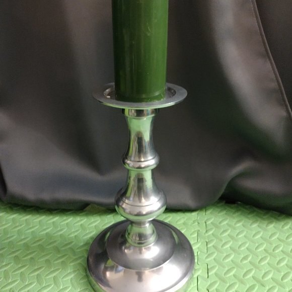 IHI Solid Silver Toned Candlestick - Picture 2 of 4